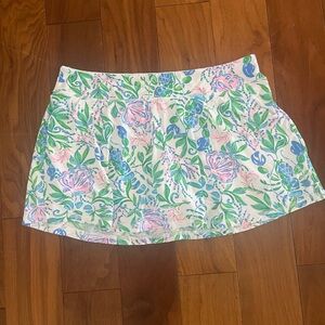 Lilly Pulitzer Floral Mini Skirt in Green and Pink